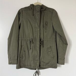 Olive Green Hooded Jacket